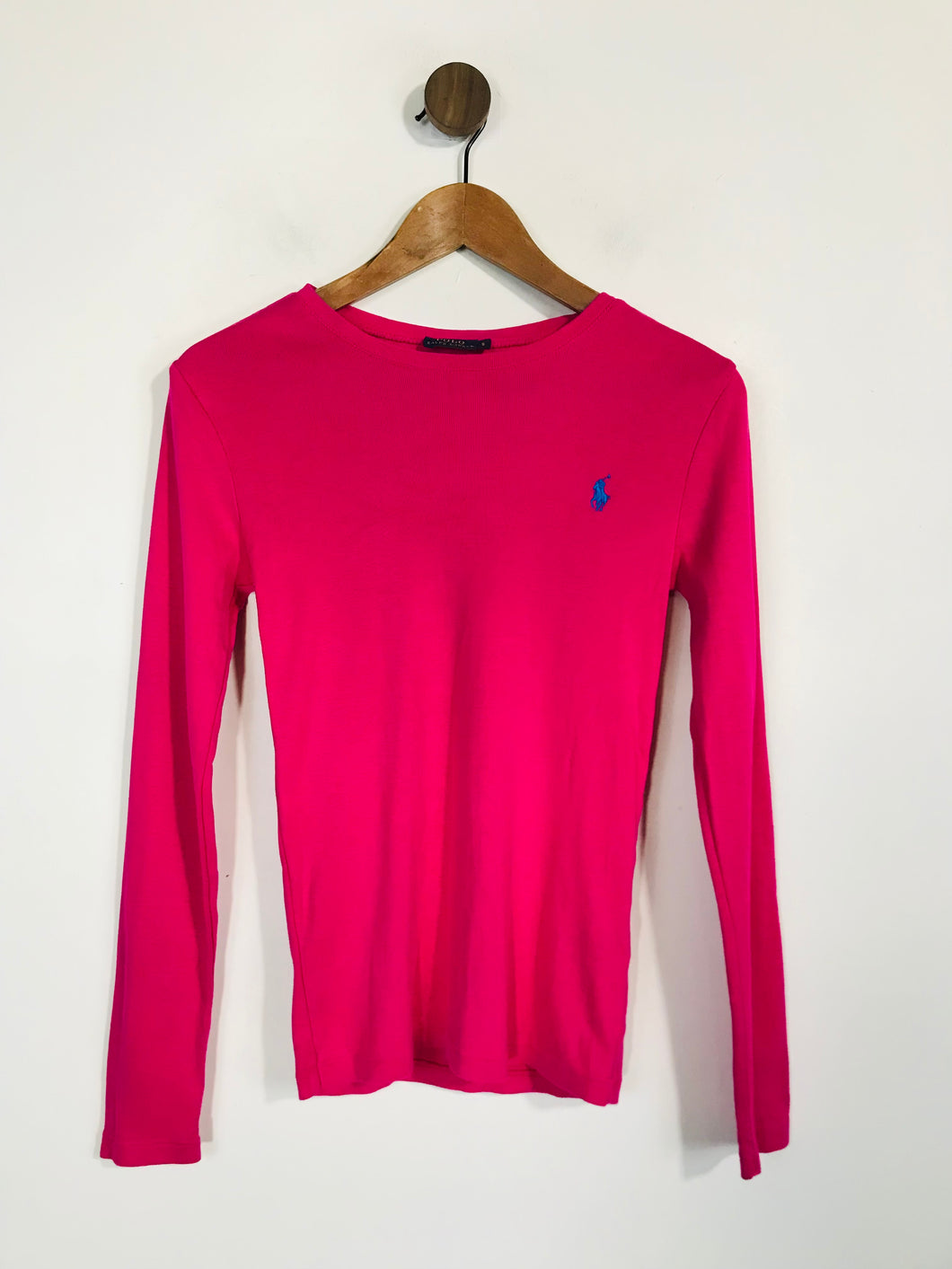 Ralph Lauren Women's Cotton Long Sleeve T-Shirt | S UK8 | Pink