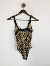 Load image into Gallery viewer, Stella McCartney Women&#39;s Leopard Print Mesh Bodysuit Top | S UK8 | Brown
