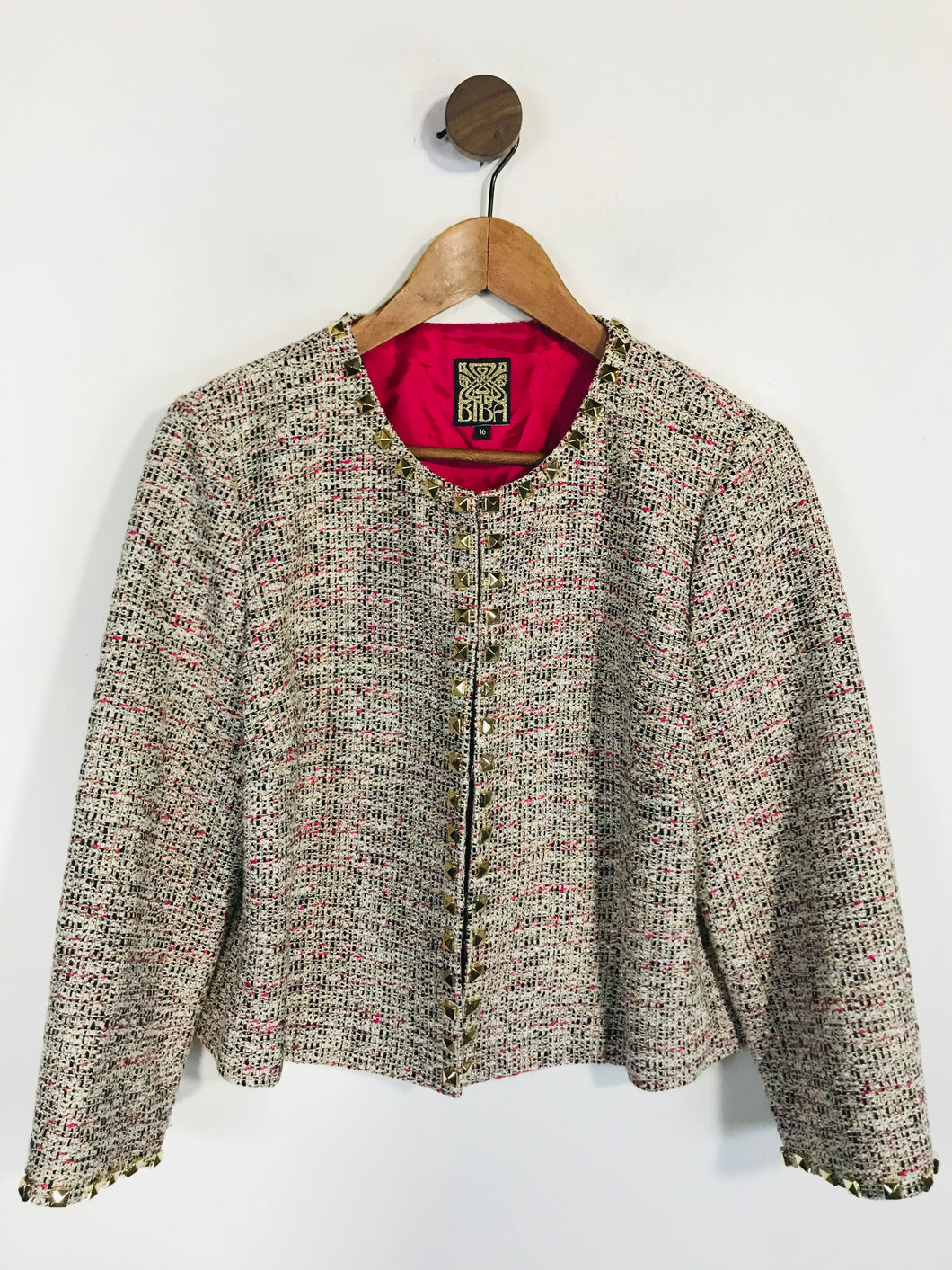 Biba Women's Knit Blazer Jacket | UK16 | Beige