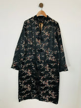 Load image into Gallery viewer, Anna Scholz Women&#39;s Japanese Floral Kimono Overcoat Coat | UK20 | Black
