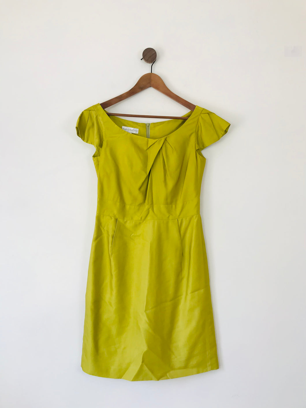 Sub Couture Women’s Cap Sleeve Shift Dress | UK12 | Yellow-Green