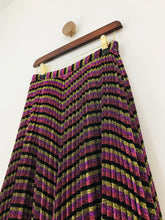 Load image into Gallery viewer, Whistles Women&#39;s Pleated Metallic Midi Skirt | UK8 | Multicolour

