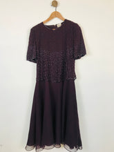 Load image into Gallery viewer, Classics Women&#39;s Beaded Midi Dress | M UK10-12 | Purple
