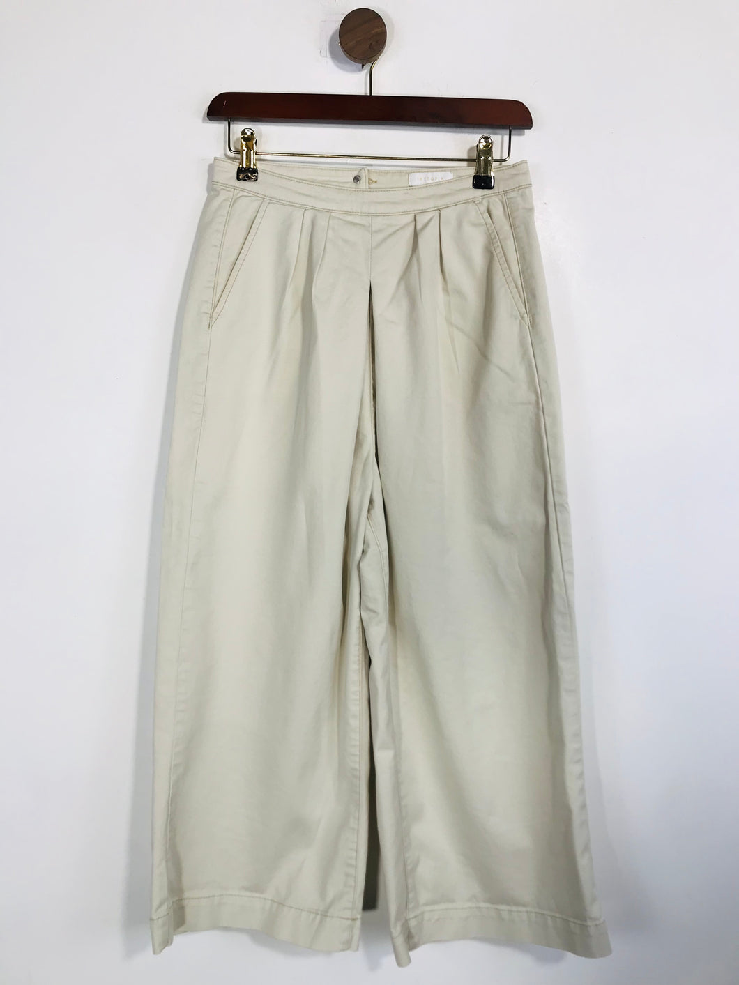 Intropia Women's Wide Leg High Waisted Culottes Trousers | EU36 UK8 | Beige