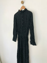 Load image into Gallery viewer, Hush Women&#39;s Star Print Long Sleeve Shirt Maxi Dress | UK12 | Black
