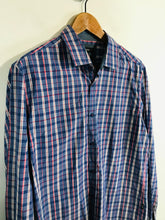 Load image into Gallery viewer, Boss Hugo Boss Men&#39;s Check Button-Up Shirt | L | Blue
