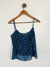 Load image into Gallery viewer, American Apparel Women&#39;s Chiffon Flowery Light Blouse | S UK8 | Blue
