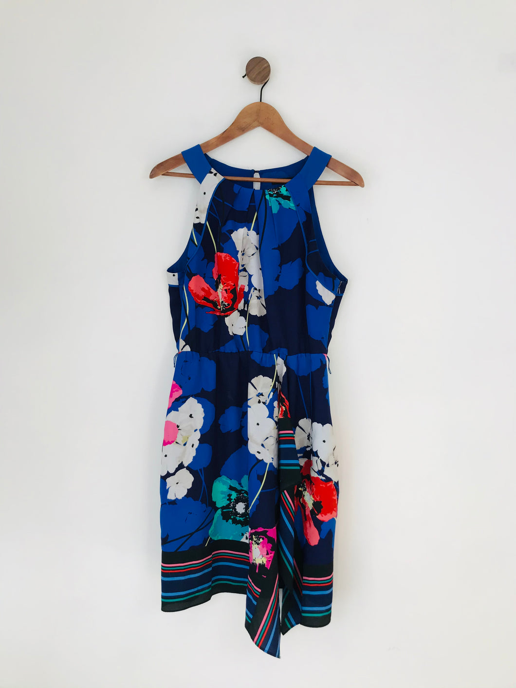 Coast Women's Floral Halter Neck A-Line Dress | UK14 | Blue