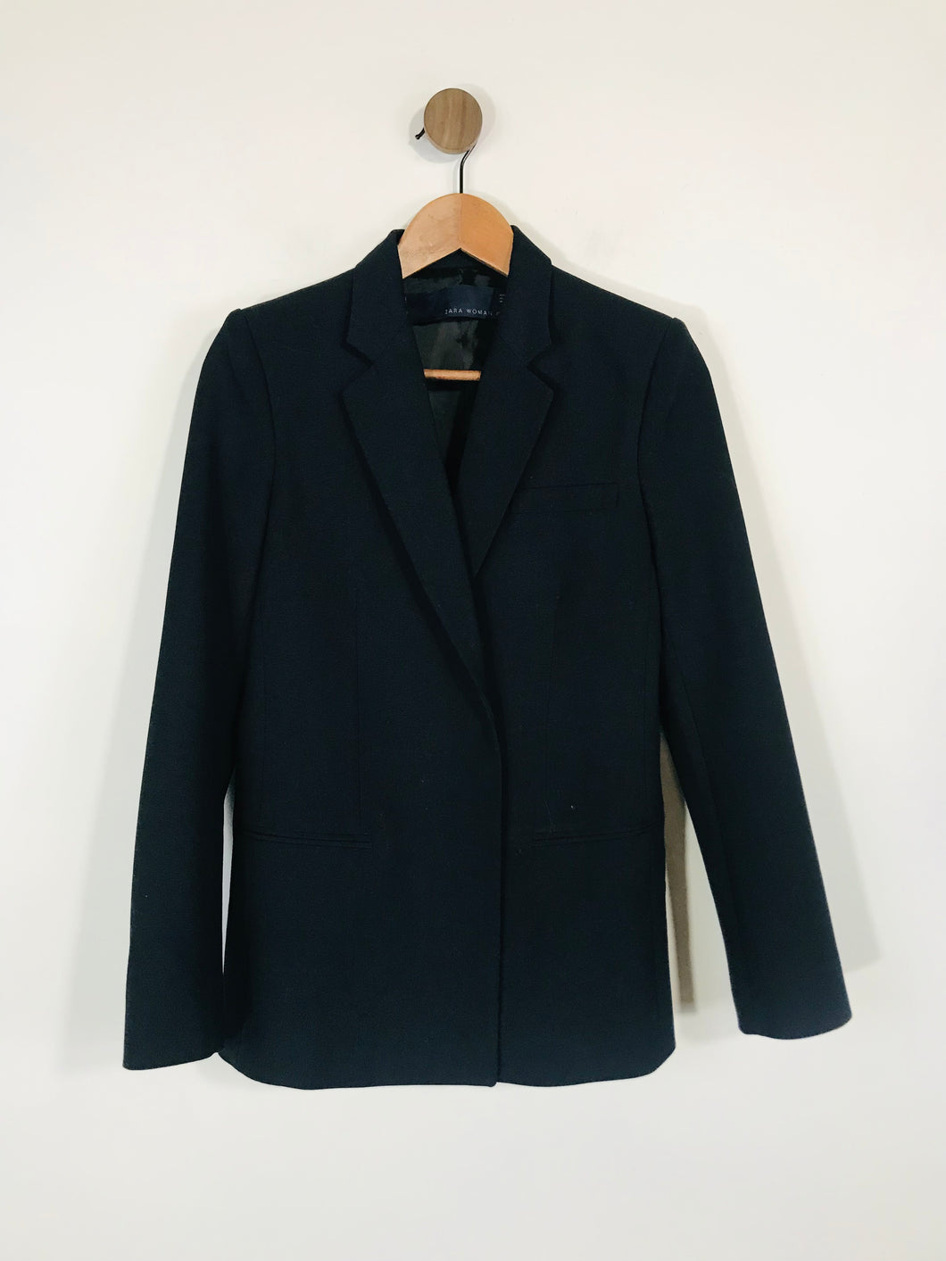 Zara Women's Wool Smart Blazer Jacket | S UK8 | Blue