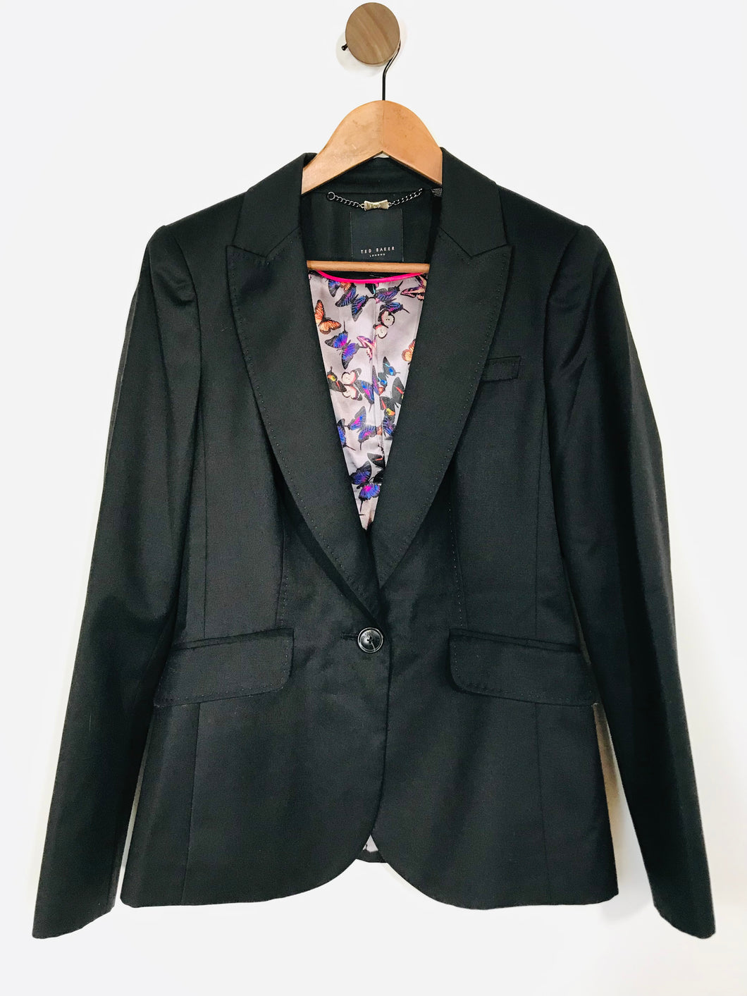 Ted Baker Women's Smart Fitted Blazer Jacket | UK12  | Black