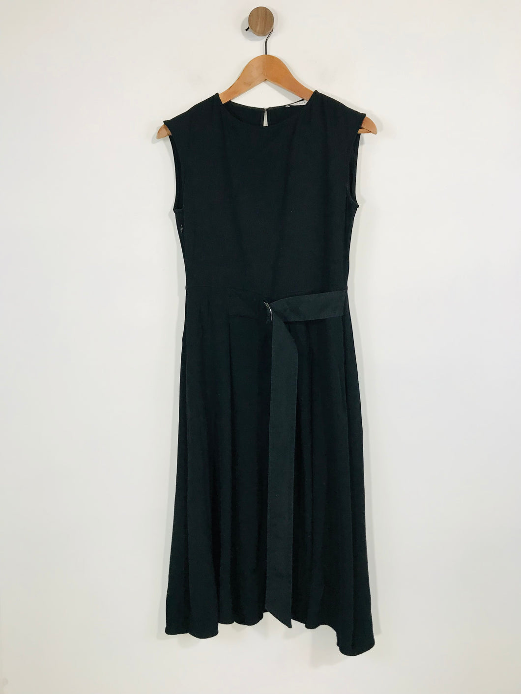 Nicole Farhi Women's Wool Belted A-Line Dress | UK8 | Black