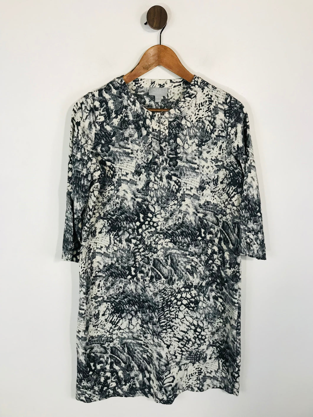 Pure Collection Women's Silk Snakeskin Shirt Dress | UK12 | Grey