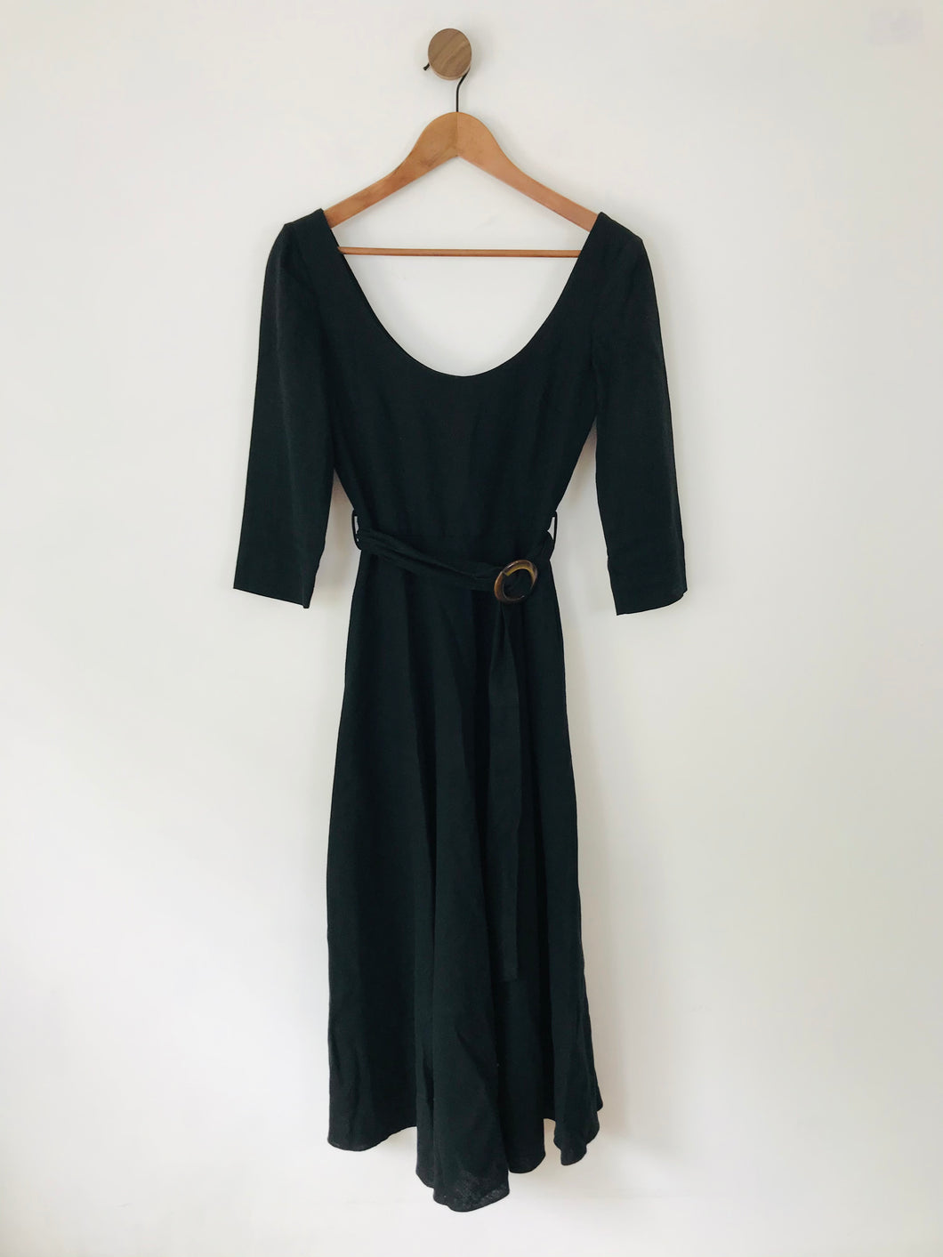 Zara Women's Wide Neck Maxi Dress | XS UK6-8 | Black