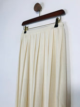Load image into Gallery viewer, Rodier Women&#39;s Knit Pleated Maxi Skirt | S UK8 | Beige
