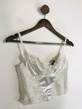 Load image into Gallery viewer, Out From Under Urban Outfitters Women&#39;s Satin Lace Corset Tank Top | M UK10-12 | White
