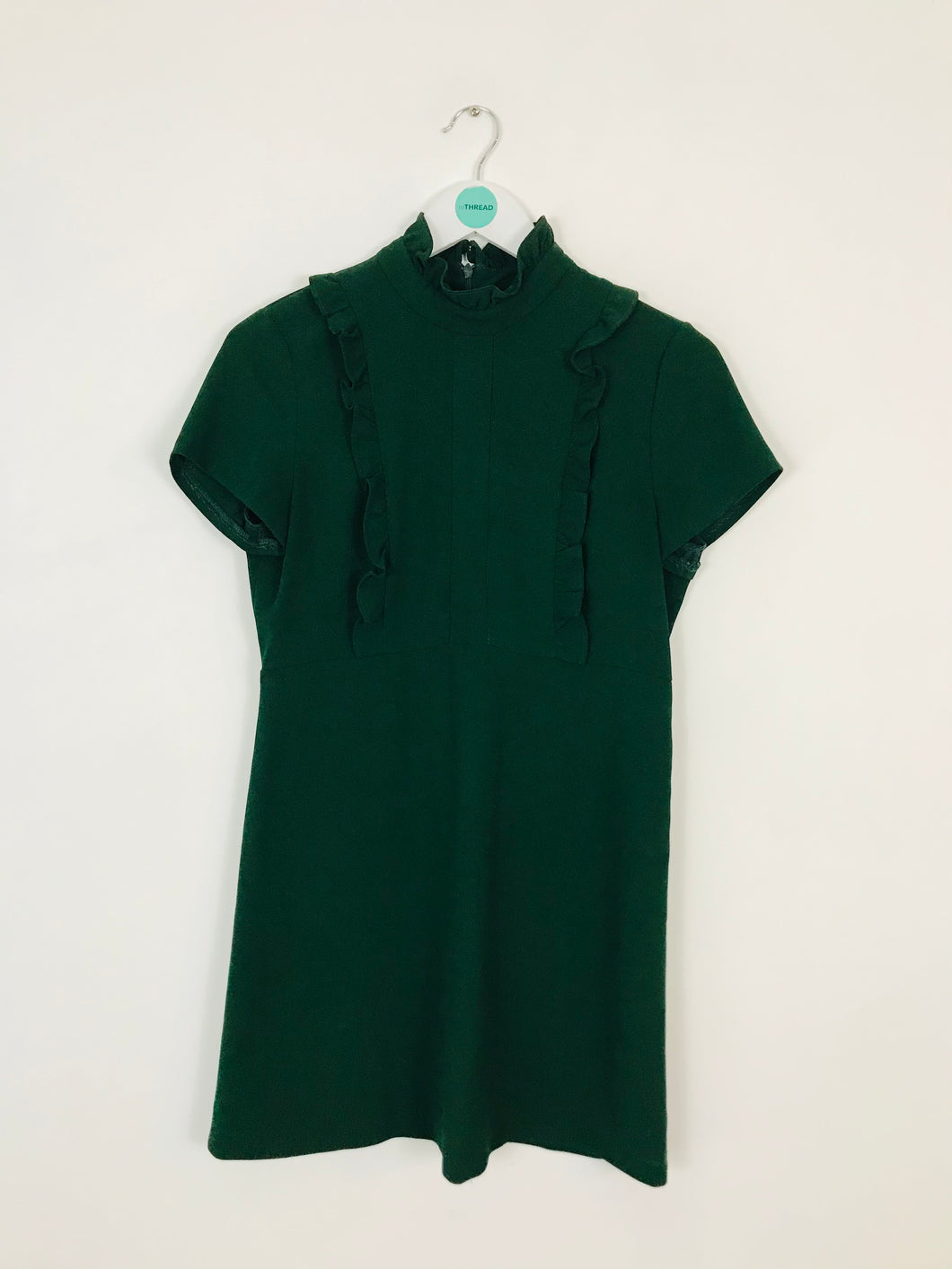 Zara Women’s Short Sleeve Aline Mini Dress | S UK8 | Green