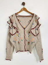 Load image into Gallery viewer, Zara Women&#39;s Floral Ruffle Cardigan | L UK14 | Multicoloured
