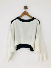 Load image into Gallery viewer, Topshop Women’s Oversized Cable Knit Cropped Jumper NWT | S/M UK8-10 | Black
