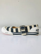 Load image into Gallery viewer, Rocket Dog Women&#39;s Striped Canvas Shoes | UK6 | Blue

