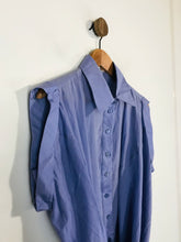 Load image into Gallery viewer, l.a.m.b. Women&#39;s Silk Wrap Shirt Dress | US6 UK10 | Purple
