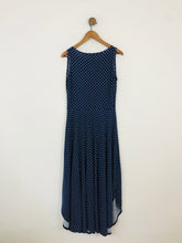 Load image into Gallery viewer, Chai Women&#39;s Polka Dot Jersey Maxi Dress | M UK10-12 | Blue
