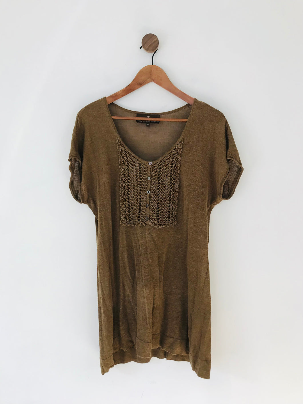 Fenn Wright Manson Women's Light Knit T-Shirt | UK16 | Brown