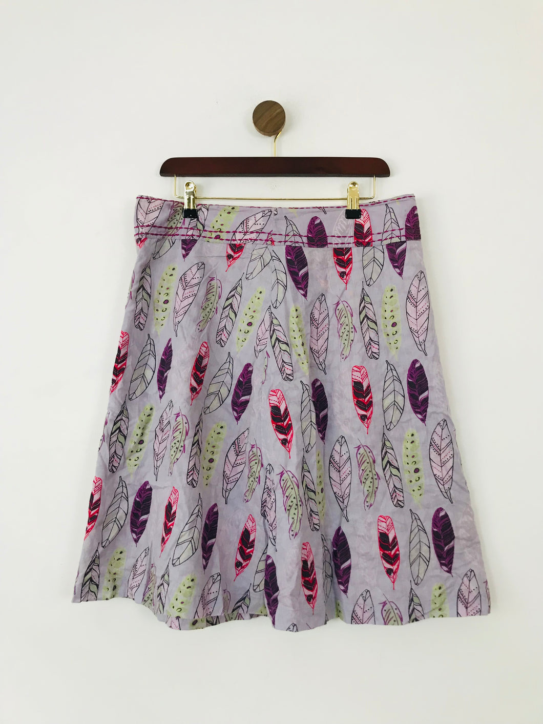 White Stuff Women's Patterned Reversible A-Line Skirt | UK12 | Multicoloured