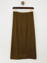 Load image into Gallery viewer, Uniqlo Women&#39;s Wool Knit Rib Midi Skirt | S UK8 | Brown
