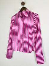 Load image into Gallery viewer, Pink Women&#39;s Striped Smart Button-Up Shirt | UK12 | Pink
