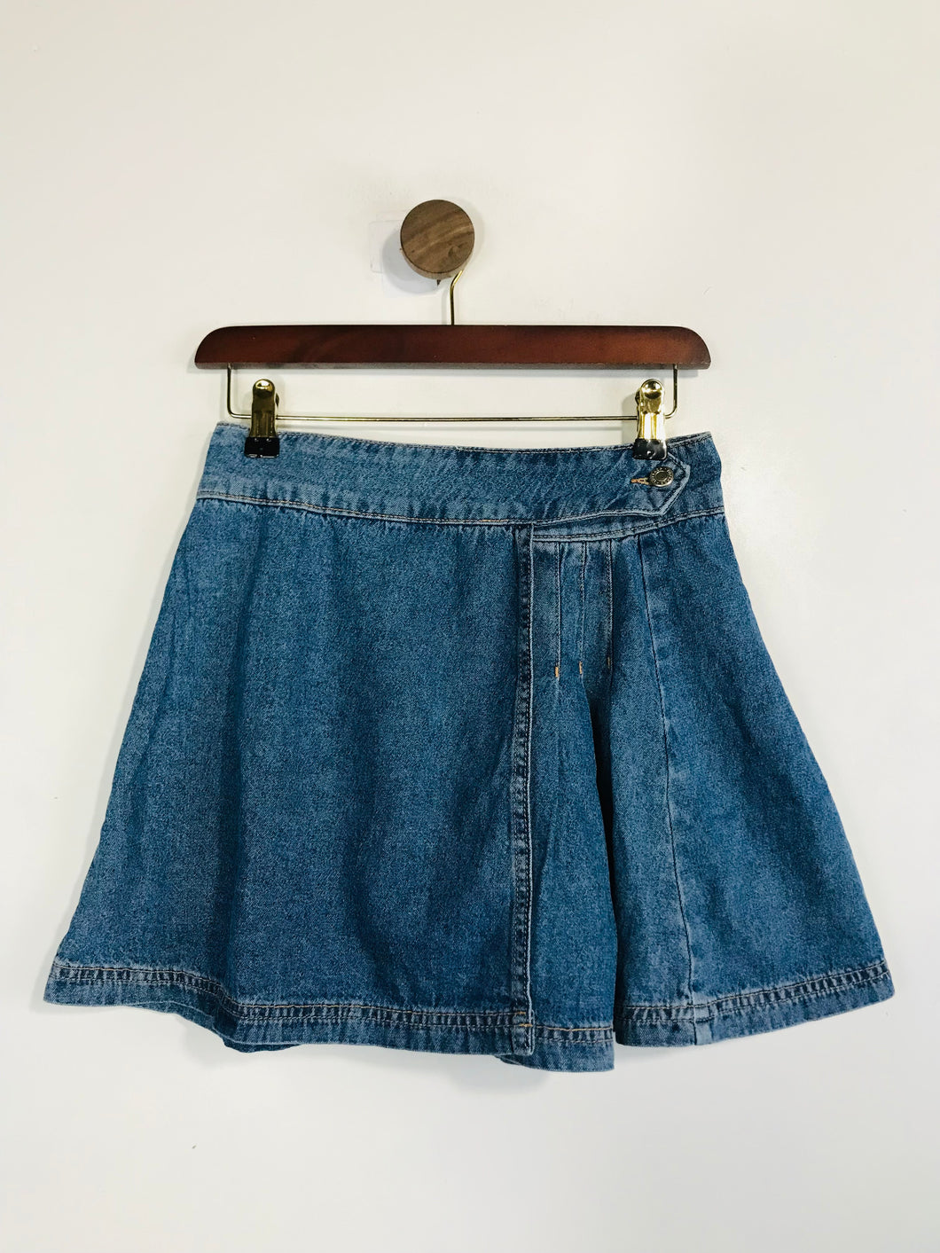 Topshop Women's Denim Wrap Mini Skirt | UK10 | Blue