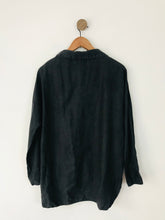 Load image into Gallery viewer, Zara Women’s Oversized V-Neck Shirt Blouse | XS UK6-8 | Black Grey

