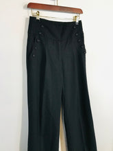 Load image into Gallery viewer, Oasis Women&#39;s High Waist Wide Leg Culottes Trousers | UK10 | Black

