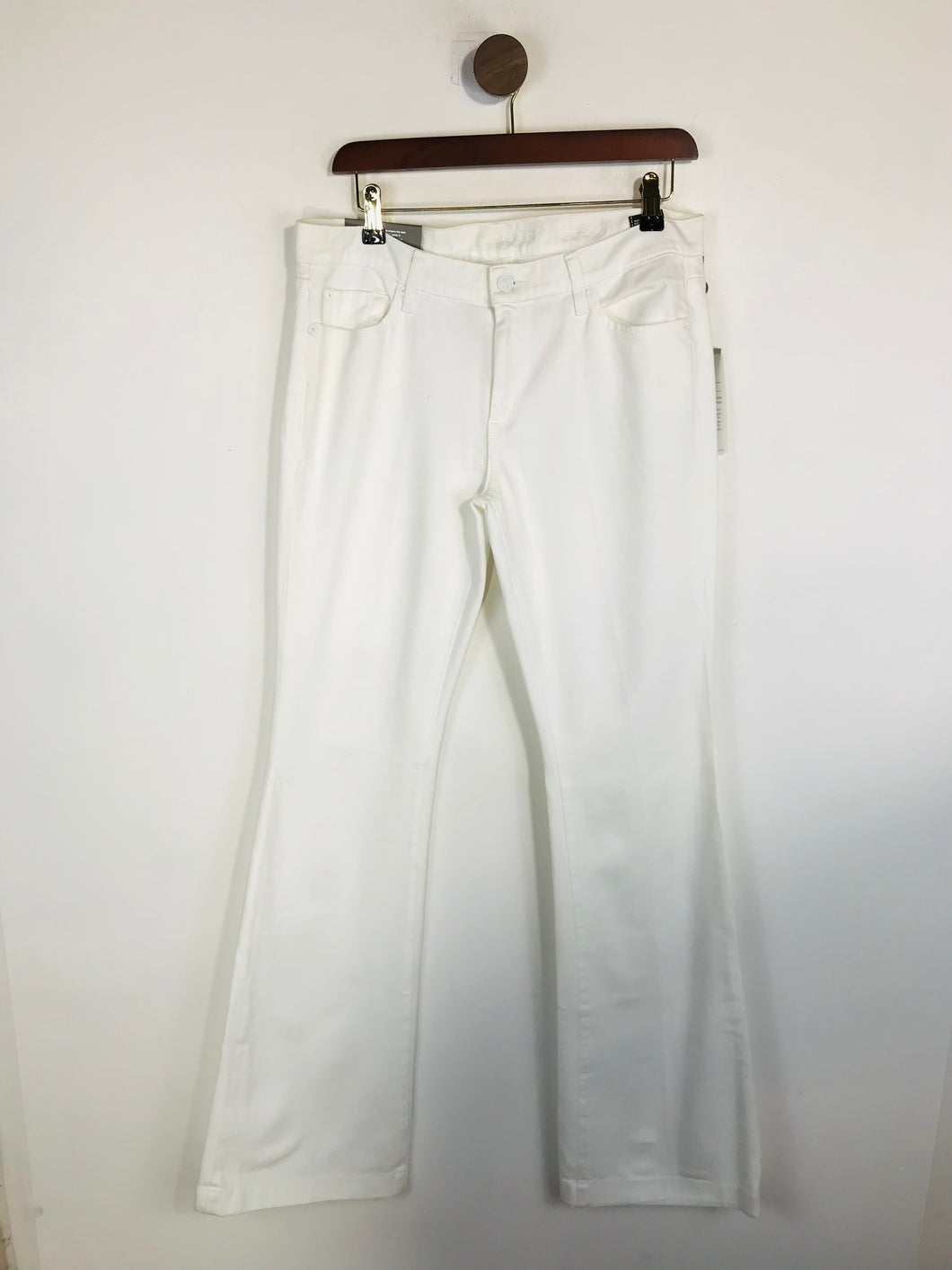 7 For All Mankind Women's Flare Slim Jeans | 30 UK12 | White