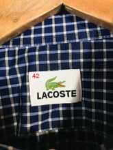 Load image into Gallery viewer, Lacoste Men&#39;s Check Gingham Button-Up Shirt | 42 | Blue
