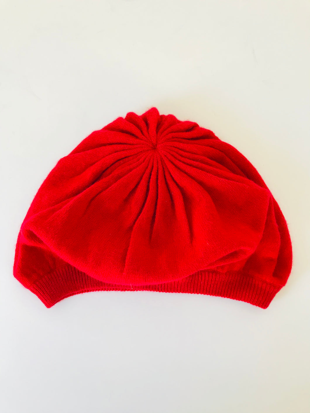 County Cashmere Women’s Knit Beret Hat | One Size | Red