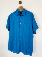 Load image into Gallery viewer, Boss Hugo Boss Men&#39;s Linen Button-Up Shirt | L | Blue

