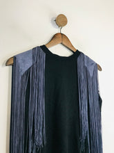 Load image into Gallery viewer, Lanvin Women&#39;s Wool Fringe Vest | FR34 | Black
