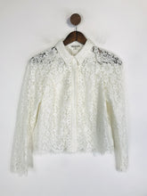 Load image into Gallery viewer, Whistles Women&#39;s Lace Button-Up Shirt | UK10 | White
