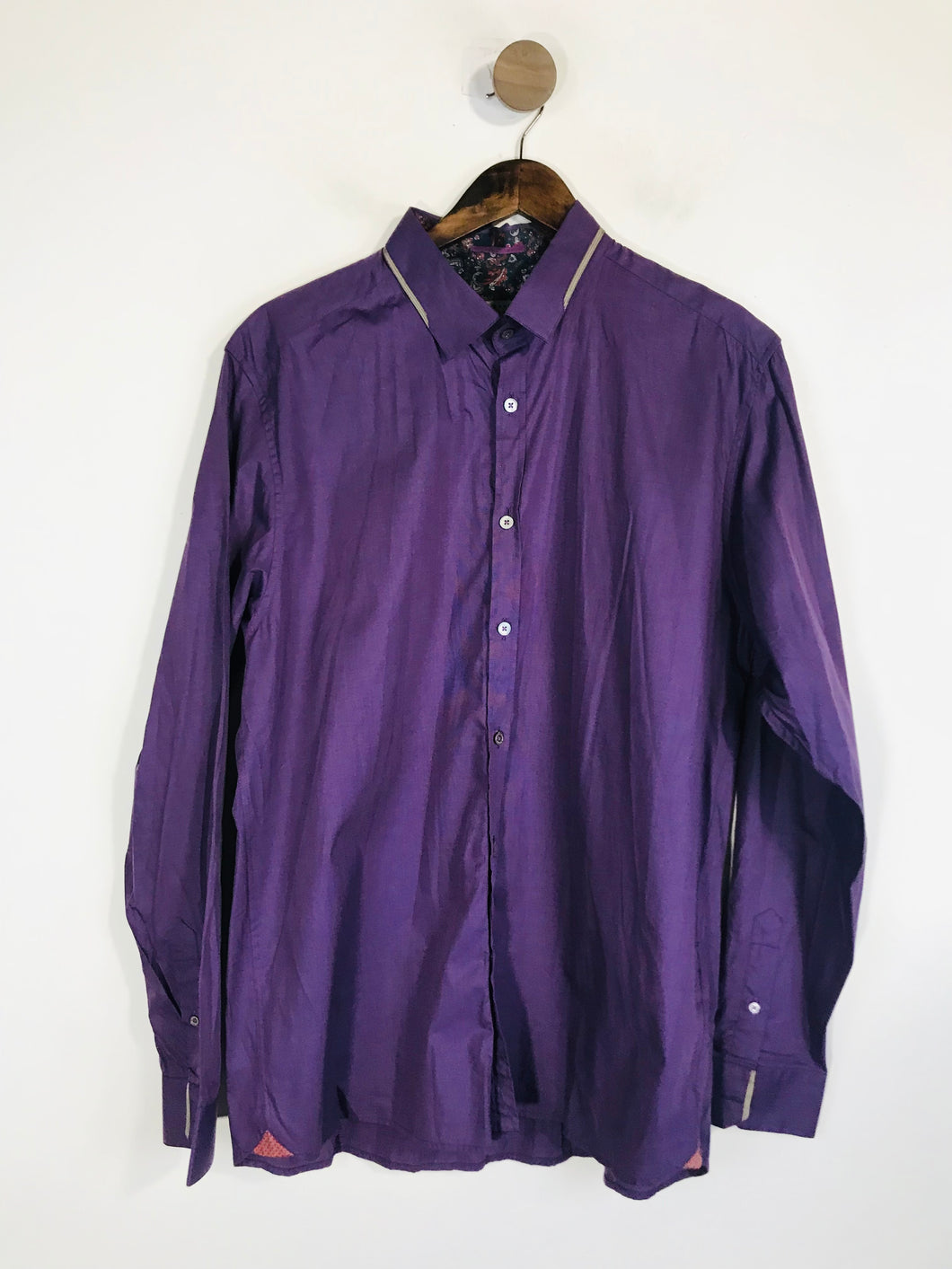 Ted Baker Men's Button-Up Shirt | 6 | Purple