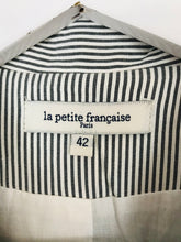 Load image into Gallery viewer, La Petite Francaise Womens Hickory Stripe Work Jacket | 42 UK14 | Grey
