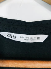 Load image into Gallery viewer, Zara Women&#39;s Wool Prairie Shift Dress | S UK8 | Black
