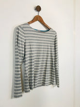 Load image into Gallery viewer, Jigsaw Women&#39;s Long Sleeve Striped T-Shirt | M UK10-12 | Grey
