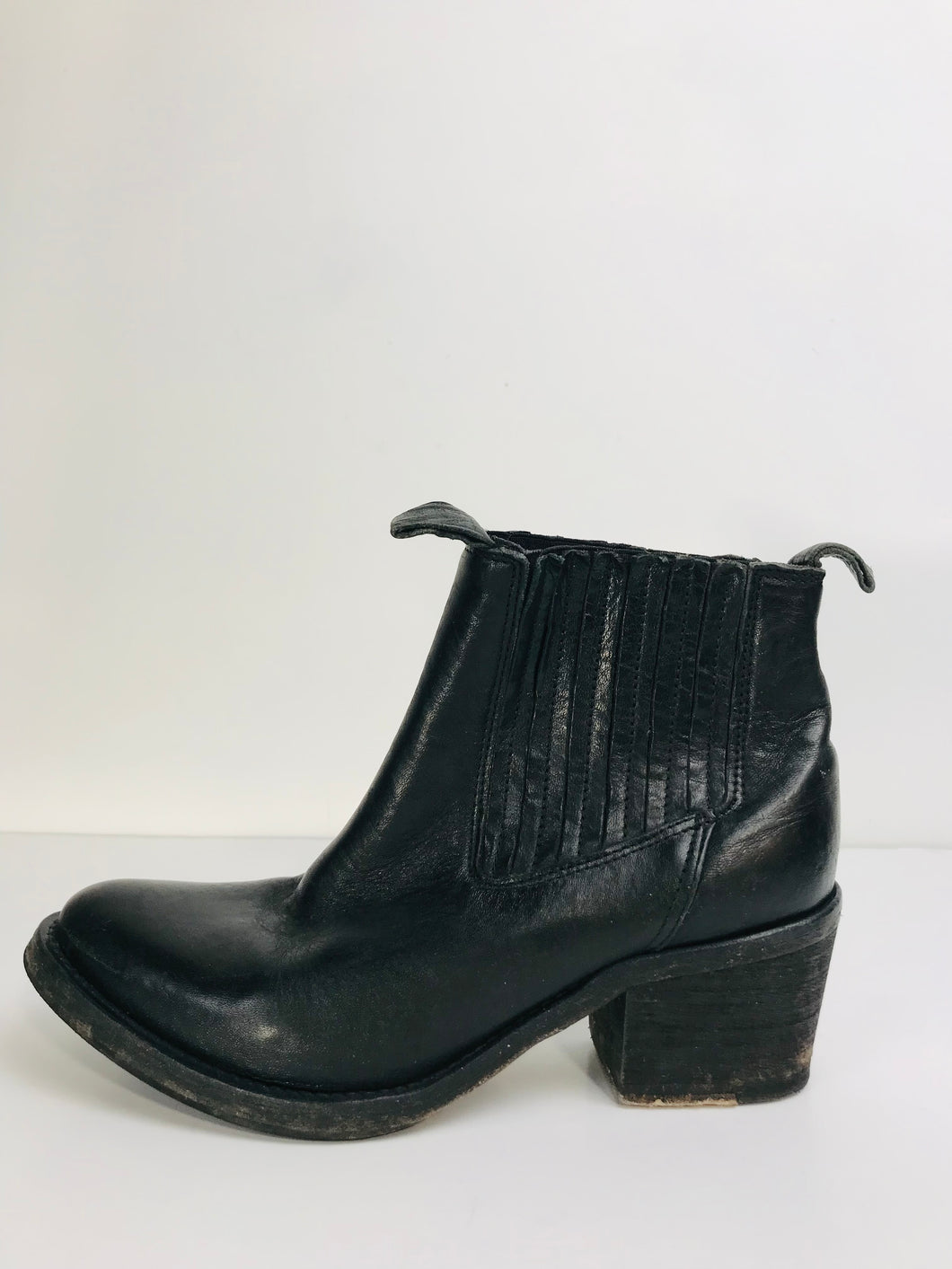 AllSaints Women's Leather Heeled Ankle Boots | EU38 UK5 | Black