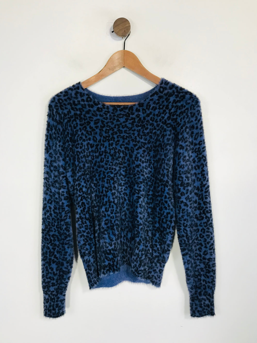 Tezenis Women's Leopard Print Jumper | S UK8 | Blue