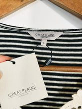 Load image into Gallery viewer, Great Plains Women&#39;s Striped Long T-Shirt NWT | L UK14 | Black
