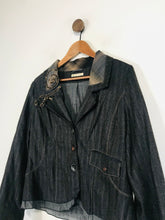 Load image into Gallery viewer, Imprévu Design Women&#39;s Boho Blazer Jacket | UK14 | Blue
