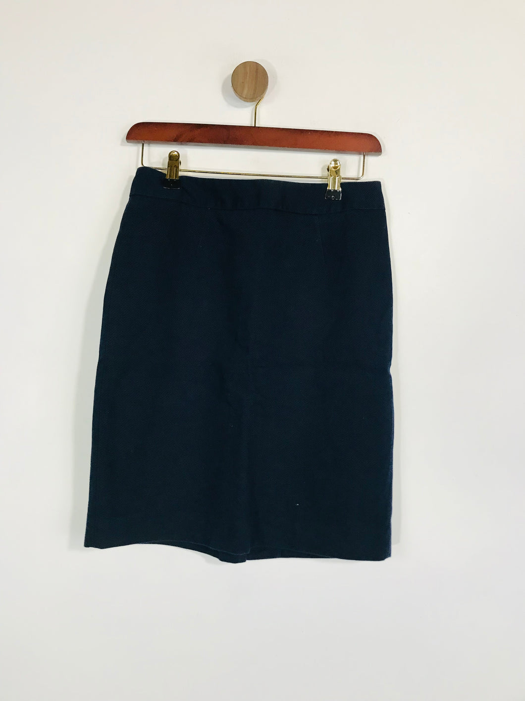 L.K. Bennett Women's Cotton Pencil Skirt | UK8 | Blue