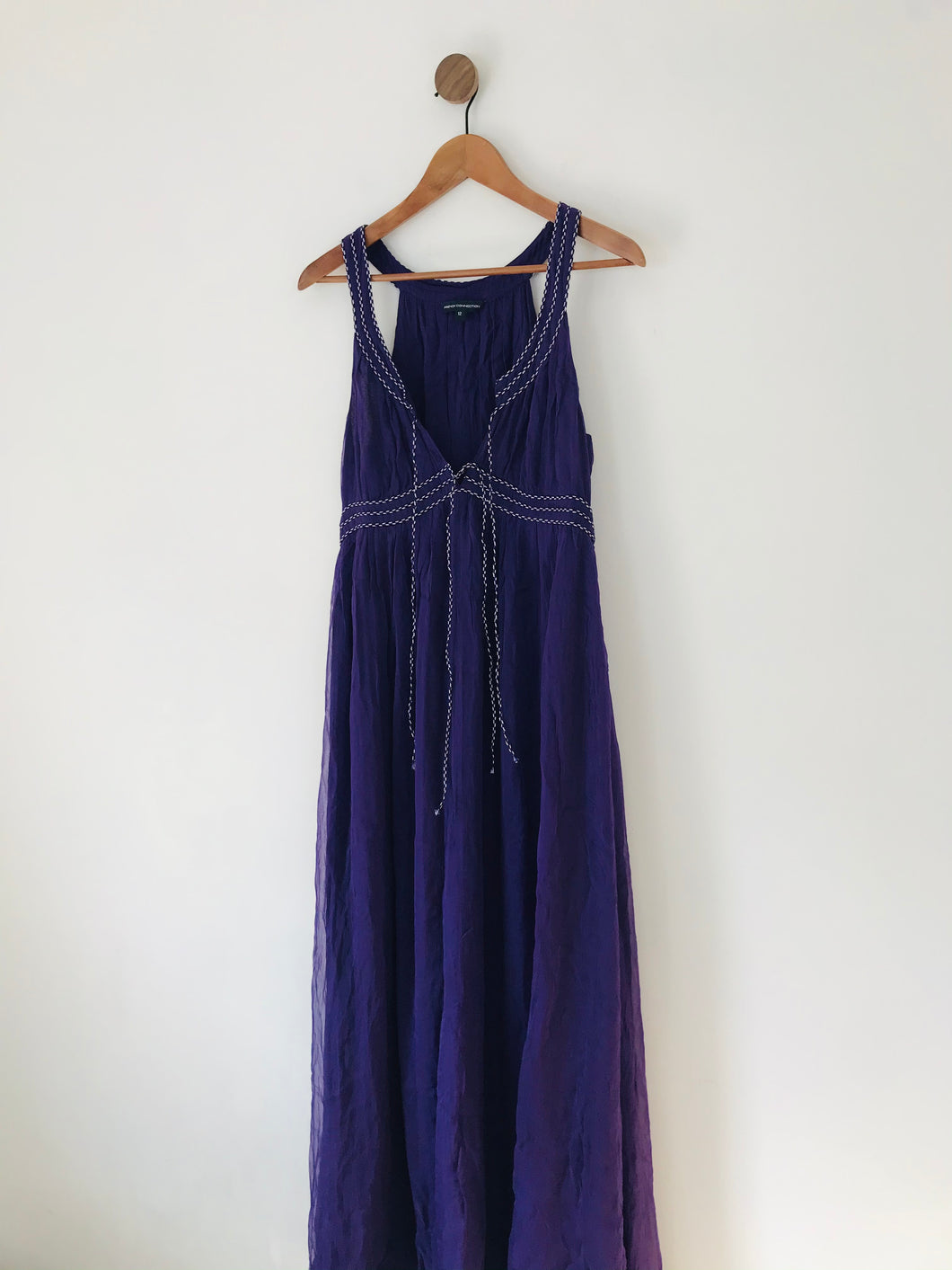 French Connection Women’s Halter Neck Maxi Dress | UK12 | Purple