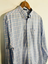 Load image into Gallery viewer, Gant Men&#39;s Check Gingham Button-Up Shirt | L | Blue
