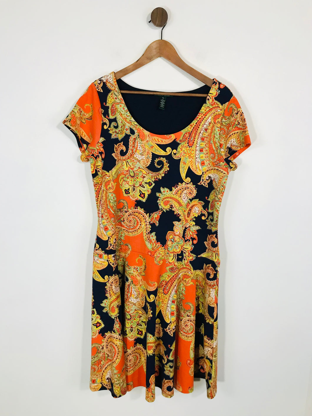 Ralph Lauren Women's Paisley A-Line Dress | XL UK16 | Multicolour